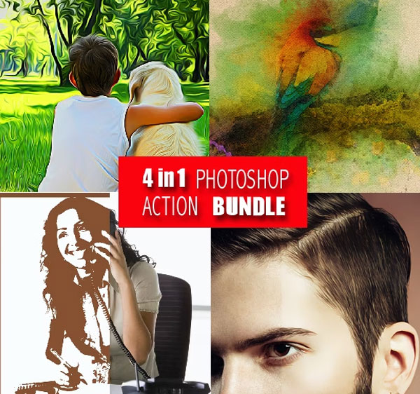 25+ Oil Paint Actions Bundle Free & Premium PSD Actions